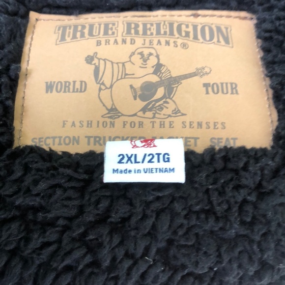 True Religion Men's Size 2XL Black Jean Jacket - Picture 13 of 13